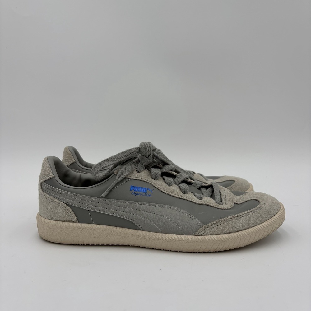 PUMA Super Liga Og Retro Lace Up Grey Sneakers Mens 6.5 Athletic Shoes